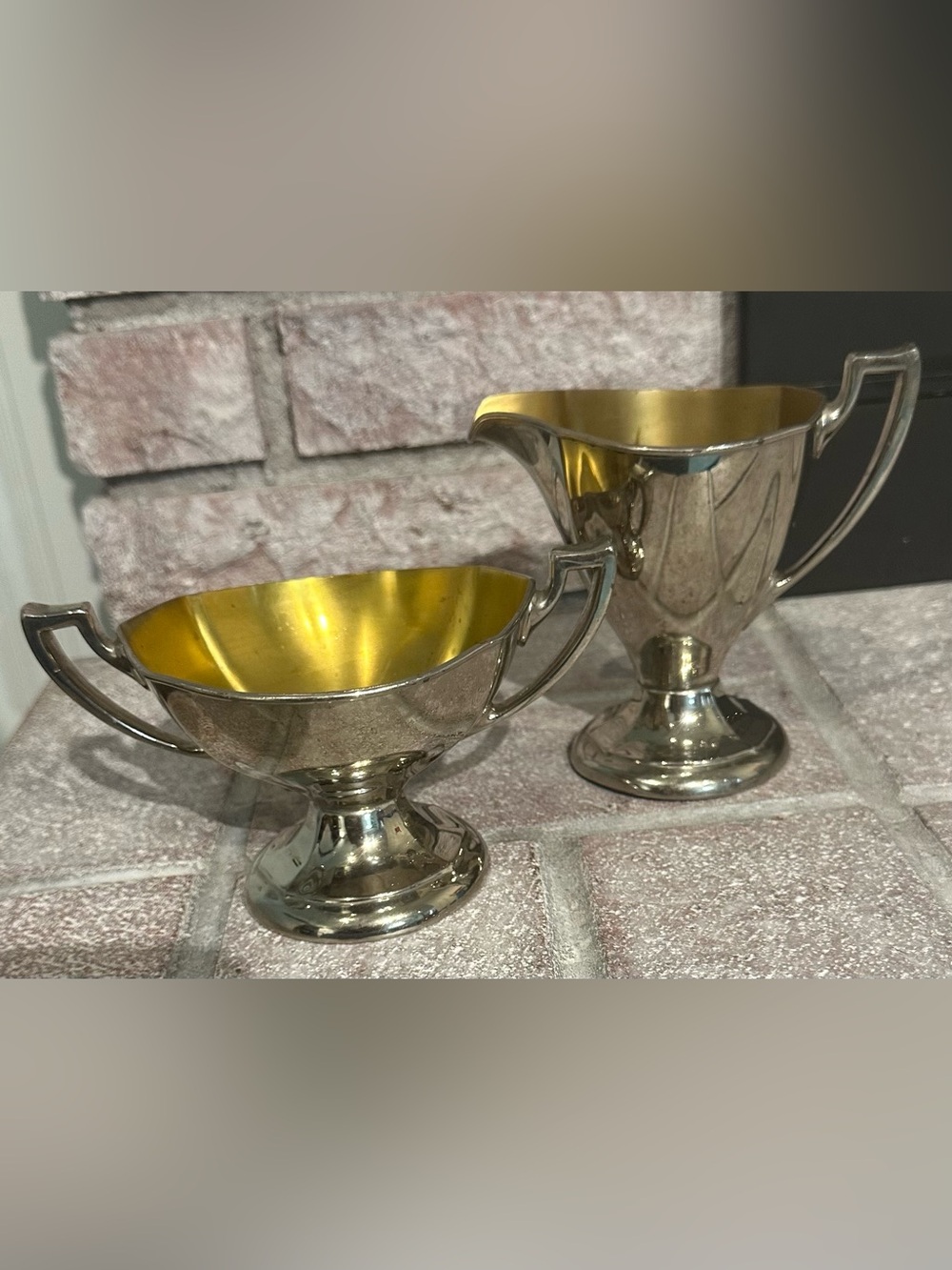 Vintage Manning Bowman Sugar Bowl And Creamer Set